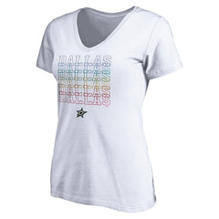 Dallas Stars Women's City Pride V-Neck T-Shirt - White T-shirts