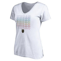 Vegas Golden Knights Women's City Pride V-Neck T-Shirt - White T-shirts