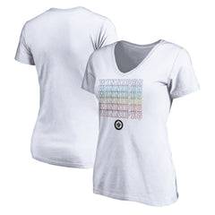 Winnipeg Jets Women's City Pride V-Neck T-Shirt - White T-shirts