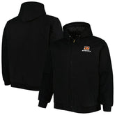Cincinnati Bengals Dunbrooke Big & Tall Dakota Canvas Hoodie Full-Zip Jacket - Black online