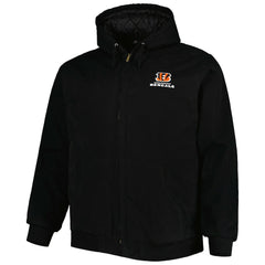 Cincinnati Bengals Dunbrooke Big & Tall Dakota Canvas Hoodie Full-Zip Jacket - Black online