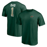 Minnesota Wild Number One Dad Logo T-Shirt - Green T-shirts