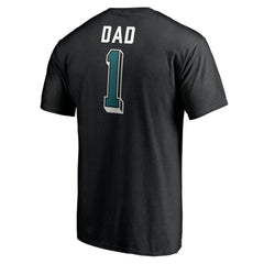 San Jose Sharks Number One Dad Logo T-Shirt - Black T-shirts