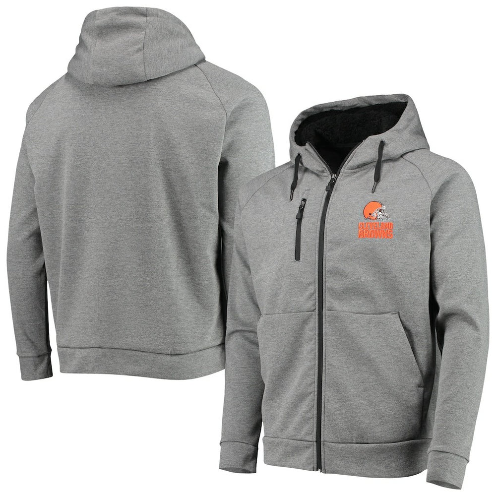 Cleveland Browns Dunbrooke Shag Tri-Blend Full-Zip Raglan Hoodie - Charcoal on sale