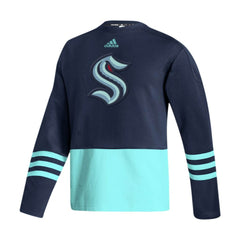 Seattle Kraken adidas Logo AEROREADY Pullover Sweater - Deep Sea Blue Pullover