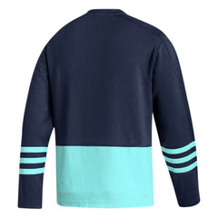 Seattle Kraken adidas Logo AEROREADY Pullover Sweater - Deep Sea Blue Pullover