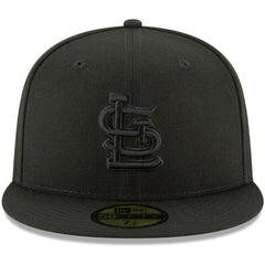 St. Louis Cardinals Black on Black 59FIFTY Fitted Hat Black