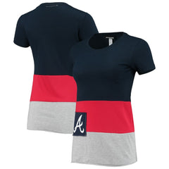 Atlanta Braves Refried Apparel Women's Sustainable Fitted T-Shirt Navy