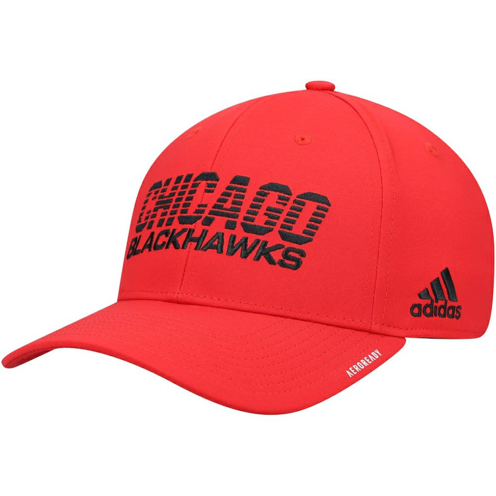 Chicago Blackhawks adidas 2021 Locker Room AEROREADY Flex Hat - Red Hats