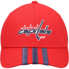 Washington Capitals adidas Locker Room Three Stripe Adjustable Hat - Red Hats