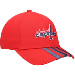 Washington Capitals adidas Locker Room Three Stripe Adjustable Hat - Red Hats