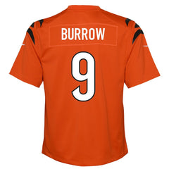 Joe Burrow Cincinnati Bengals Youth Game Jersey - Orange sale