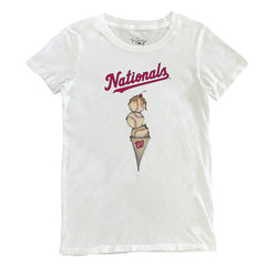 Washington Nationals Tiny Turnip Women's Triple Scoop T-Shirt White