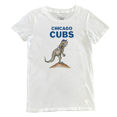 Chicago Cubs Tiny Turnip Women's TT Rex T-Shirt White
