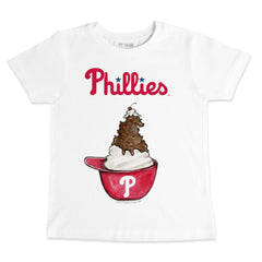 Philadelphia Phillies Tiny Turnip Youth Sundae Helmet T-Shirt White