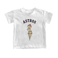 Houston Astros Tiny Turnip Youth Triple Scoop T-Shirt White