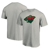Minnesota Wild Primary Logo T-Shirt - Heather Gray T-shirts
