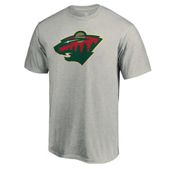 Minnesota Wild Primary Logo T-Shirt - Heather Gray T-shirts