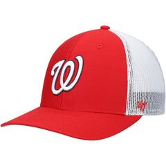 Washington Nationals Primary Logo Trucker Snapback Hat Red/White