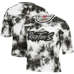 Toronto Raptors Women's Hardwood Classics Tie-Dye Cropped T-Shirt - Black/White for sale