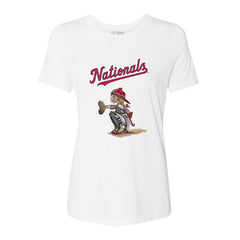Washington Nationals Tiny Turnip Women's Kate the Catcher T-Shirt White