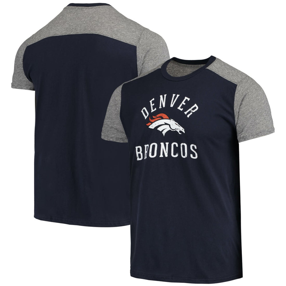 Denver Broncos Majestic Threads Field Goal Slub T-Shirt - Navy/Gray on sale