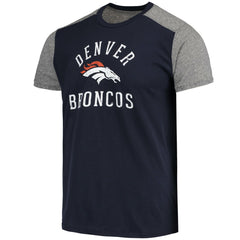 Denver Broncos Majestic Threads Field Goal Slub T-Shirt - Navy/Gray on sale
