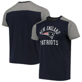 New England Patriots Majestic Threads Field Goal Slub T-Shirt - Navy/Gray discount