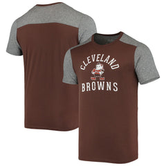 Cleveland Browns Majestic Threads Brownie The Elf Gridiron Classics Field Goal Slub T-Shirt - Brown/Heathered Gray discount