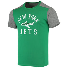 New York Jets Majestic Threads Gridiron Classics Field Goal Slub T-Shirt - Kelly Green/Heathered Gray discount