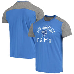 Los Angeles Rams Majestic Threads Gridiron Classics Field Goal Slub T-Shirt - Royal/Heathered Gray on sale