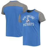 New England Patriots Majestic Threads Gridiron Classics Field Goal Slub T-Shirt - Royal/Heathered Gray cheap