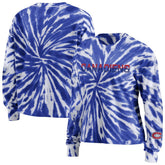 Montreal Canadiens WEAR by Erin Andrews Women's Tie-Dye Long Sleeve T-Shirt - Navy T-shirts