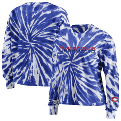 Montreal Canadiens WEAR by Erin Andrews Women's Tie-Dye Long Sleeve T-Shirt - Navy T-shirts