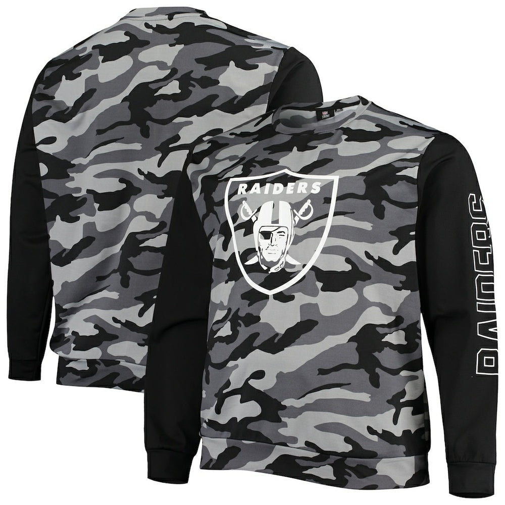 Las Vegas Raiders FOCO Camo Long Sleeve T-Shirt - Black sale