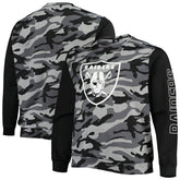 Las Vegas Raiders FOCO Camo Long Sleeve T-Shirt - Black sale