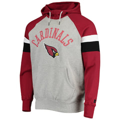 Arizona Cardinals Starter Home Run Raglan Pullover Hoodie - Heathered Gray/Cardinal outlet