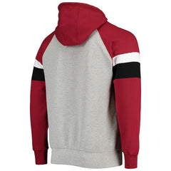 Arizona Cardinals Starter Home Run Raglan Pullover Hoodie - Heathered Gray/Cardinal outlet
