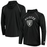 Las Vegas Raiders Starter Raglan Long Sleeve Hoodie T-Shirt - Black outlet