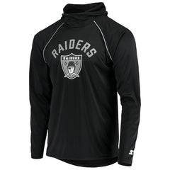 Las Vegas Raiders Starter Throwback Raglan Hoodie Long Sleeve T-Shirt - Black online