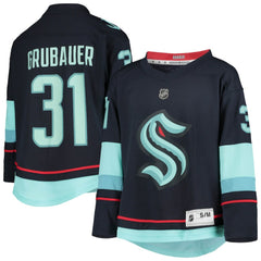 Philipp Grubauer Seattle Kraken Youth Home Replica Player Jersey - Deep Sea Blue Jerseys
