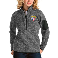 Cleveland Cavaliers Antigua Women's NBA 75th Anniversary Fortune Quarter-Zip Pullover Jacket sale - Heathered Charcoal sale