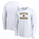 Boston Bruins Victory Arch Long Sleeve T-Shirt - White T-shirts