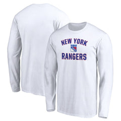 New York Rangers Victory Arch Long Sleeve T-Shirt - White T-shirts