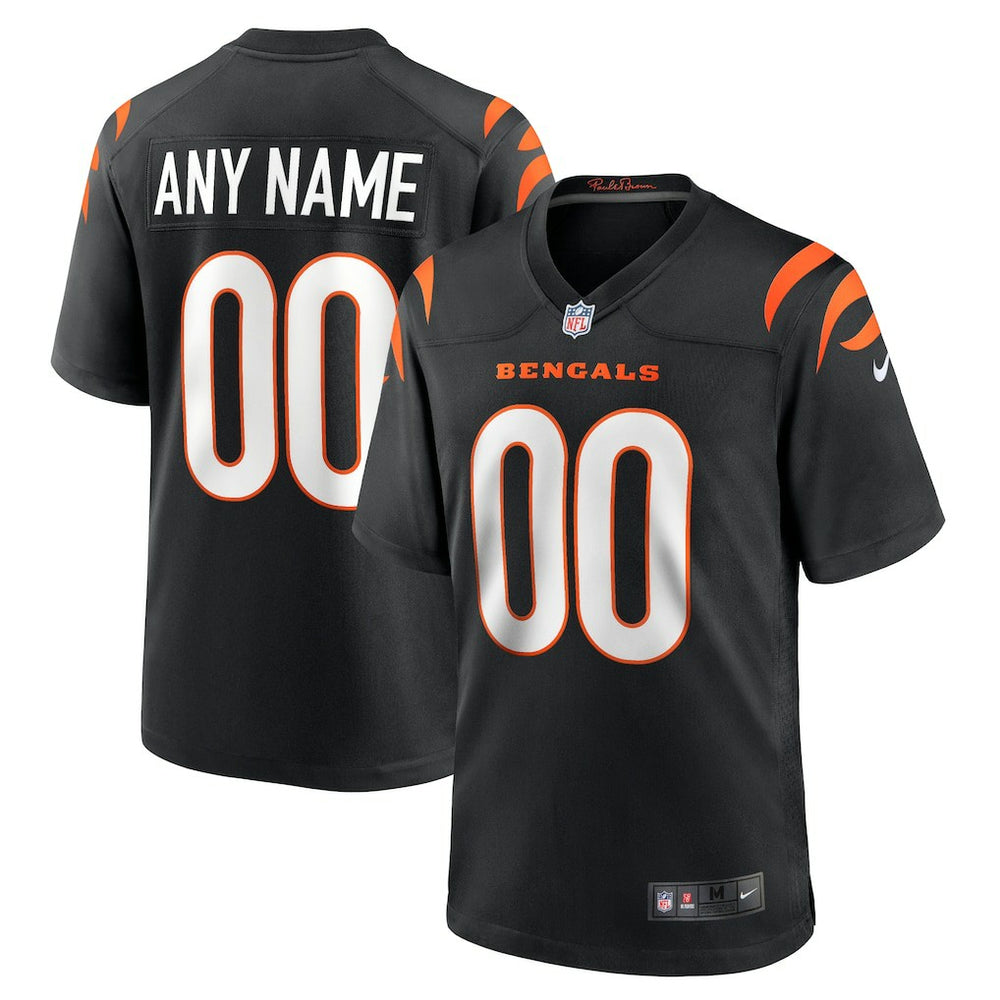Cincinnati Bengals Game Custom Jersey - Black discount