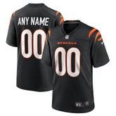 Cincinnati Bengals Youth Logo Game Custom Jersey - Black discount