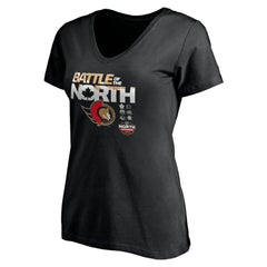 Ottawa Senators Women's Battle of the North V-Neck T-Shirt - Black T-shirts