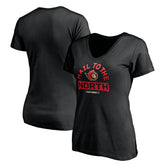 Ottawa Senators Women's Hail to the North V-Neck T-Shirt - Black T-shirts