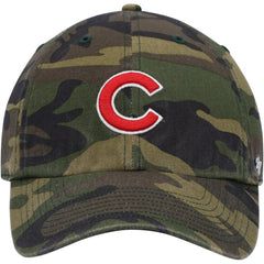 Chicago Cubs Logo Clean Up Adjustable Hat Camo