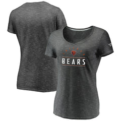 Chicago Bears Women's League Leader Space Dye V-Neck T-Shirt - Charcoal on sale